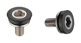 FSA Crank Bolts ML019 JIS M8 steel bike fasteners for durable crankset assembly, shown on a bicycle component.