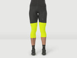 Bontrager thermal cycling knee warmers, breathable and moisture-wicking, designed to keep knees warm during cold rides.