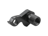 Black Trek ABP Convert rear drive side derailleur hanger compatible with thru axles, bicycle components for bike maintenance.