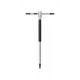 Topeak T-Hex Speed Wrench Set with sliding T-handle and tool holder, black workshop tools for bike maintenance.