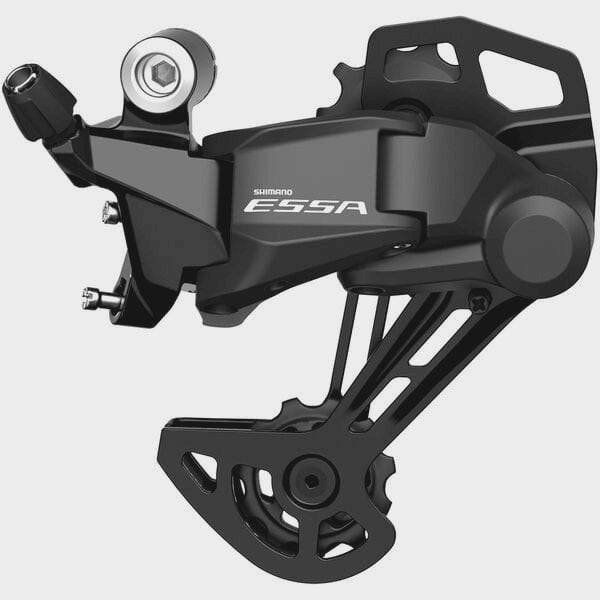 Shimano ESSA RD-U2000 GS rear derailleur for 1x MTB, 8-speed HG chains, black, compact component for bicycle drivetrain.