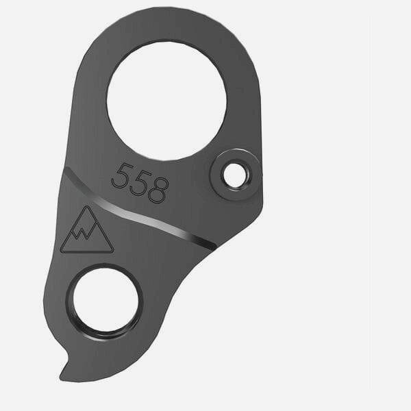 Wheels Manufacturing replaceable derailleur hanger dropout 558 for precise shifting on bicycle components, shown in the image.