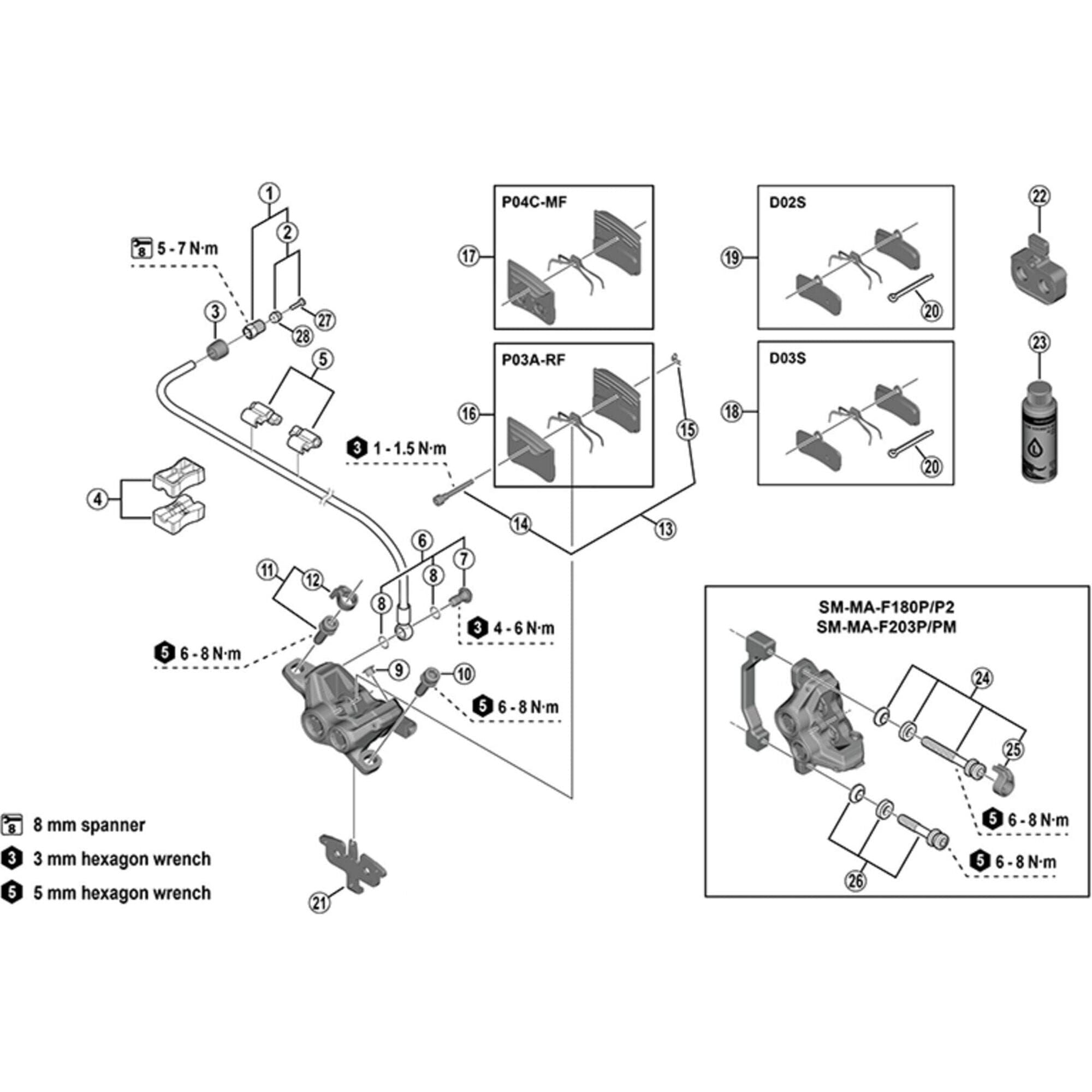 Shimano BR-M9220 bleed spacer for hydraulic brake maintenance, genuine spare component for Shimano bicycle brakes.