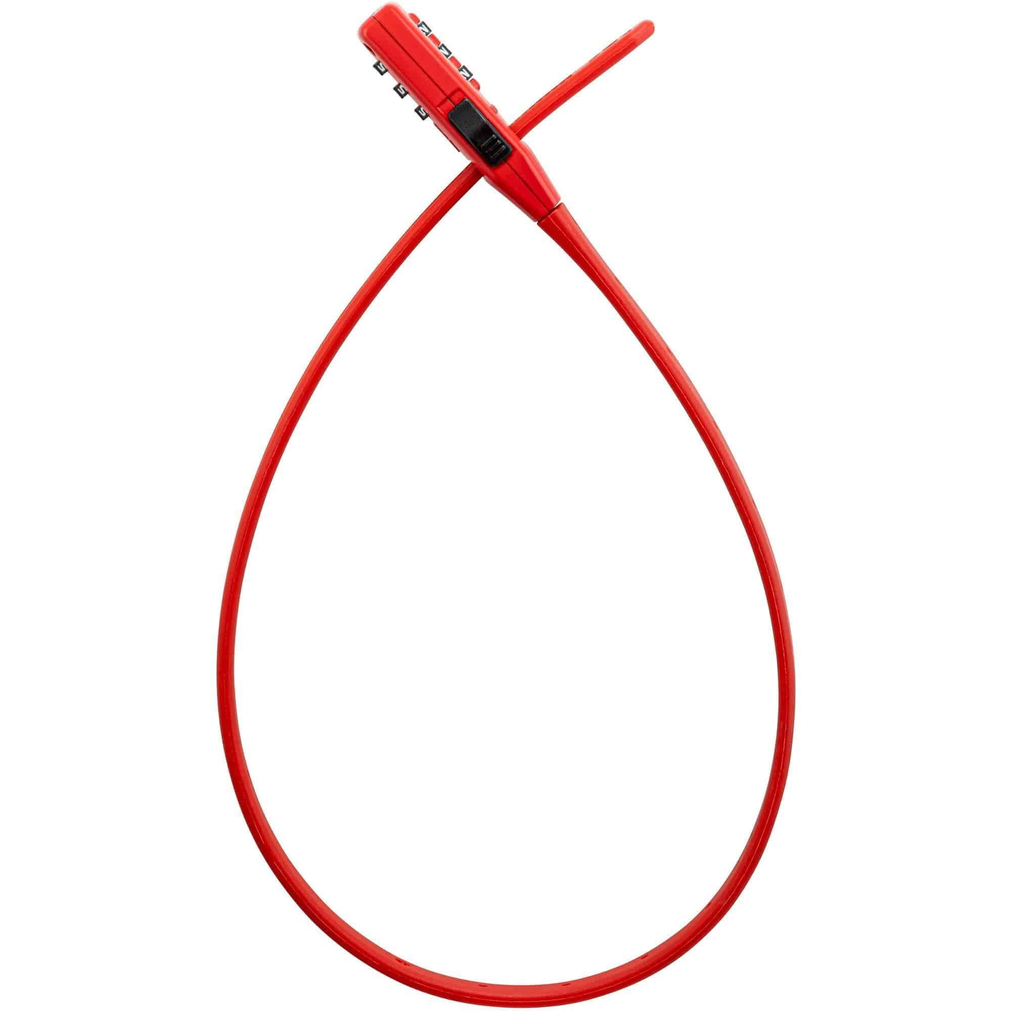 Kryptonite Click Lock Combo bike lock 480mm with 3-digit resettable code, showcasing the secure locking mechanism and vibrant branding.