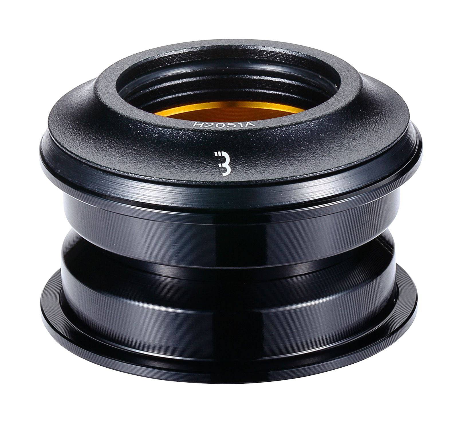 BBB BHP-51 semi-integrated headset with 44mm internal diameter and sealed bearings, shown with metal components and bearing details.