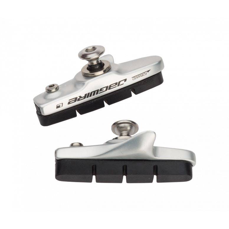 Jagwire Road Sport S brake pads for SRAM, Shimano, and Campagnolo caliper brakes, featuring durable components for road bike braking.