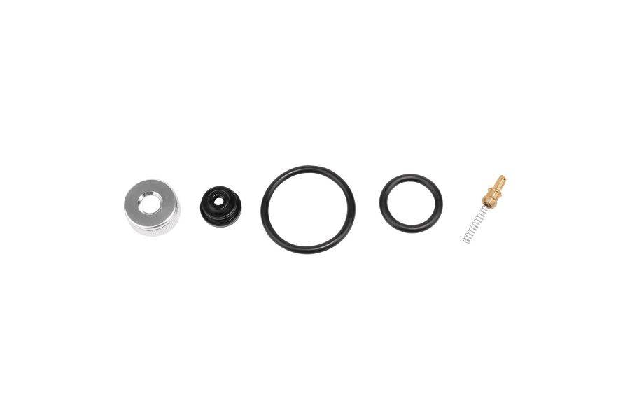 Topeak JoeBlow Twin Turbo Pump Head Rebuild Kit in black, replacement accessory for pump repair and maintenance.