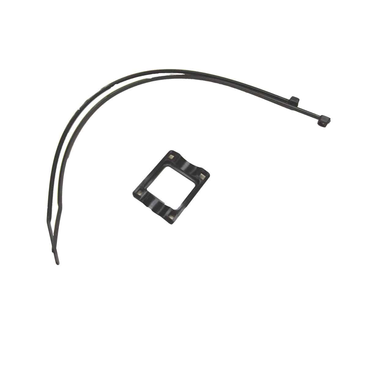 CatEye Strada cycle computer zip tie bracket mounted on bicycle handlebar, durable accessory for secure cycling computer attachment
