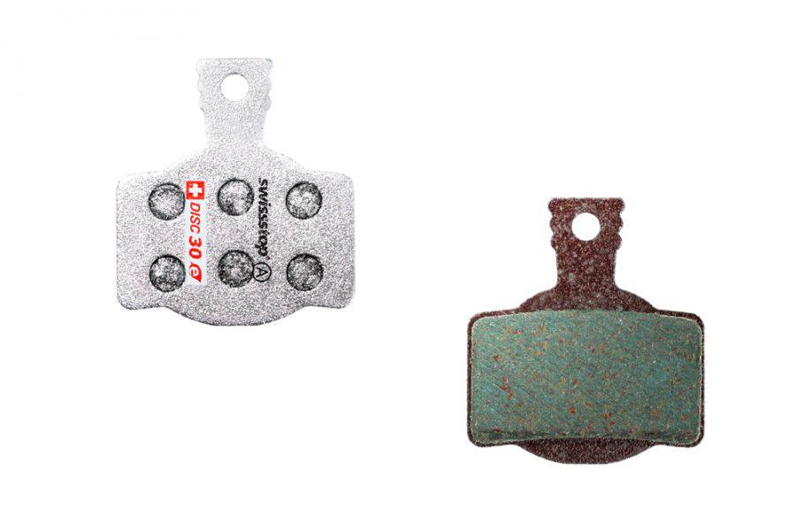 SwissStop Disc 30 Organic brake pads for Magura MT and Campagnolo EKAR mountain bike components, shown in the image.