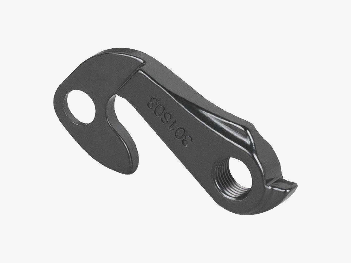 Trek 6061 black flip-flop rear derailleur hanger, 135mm quick-release for rear drive side bike component.