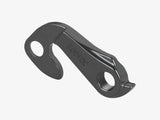 Trek 6061 black flip-flop rear derailleur hanger, 135mm quick-release for rear drive side bike component.