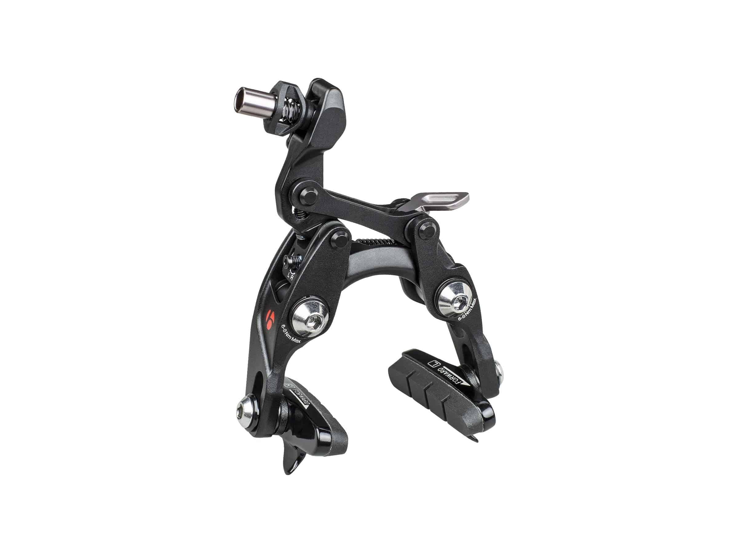 Bontrager Speed Stop integrated bike brake set in black and grey with no levers, front and rear components for cycling bikes