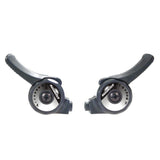 SunRace SLM2TLF thumb MTB shifters for precise mountain bike gear changes, showcasing their ergonomic design and gear mechanism.