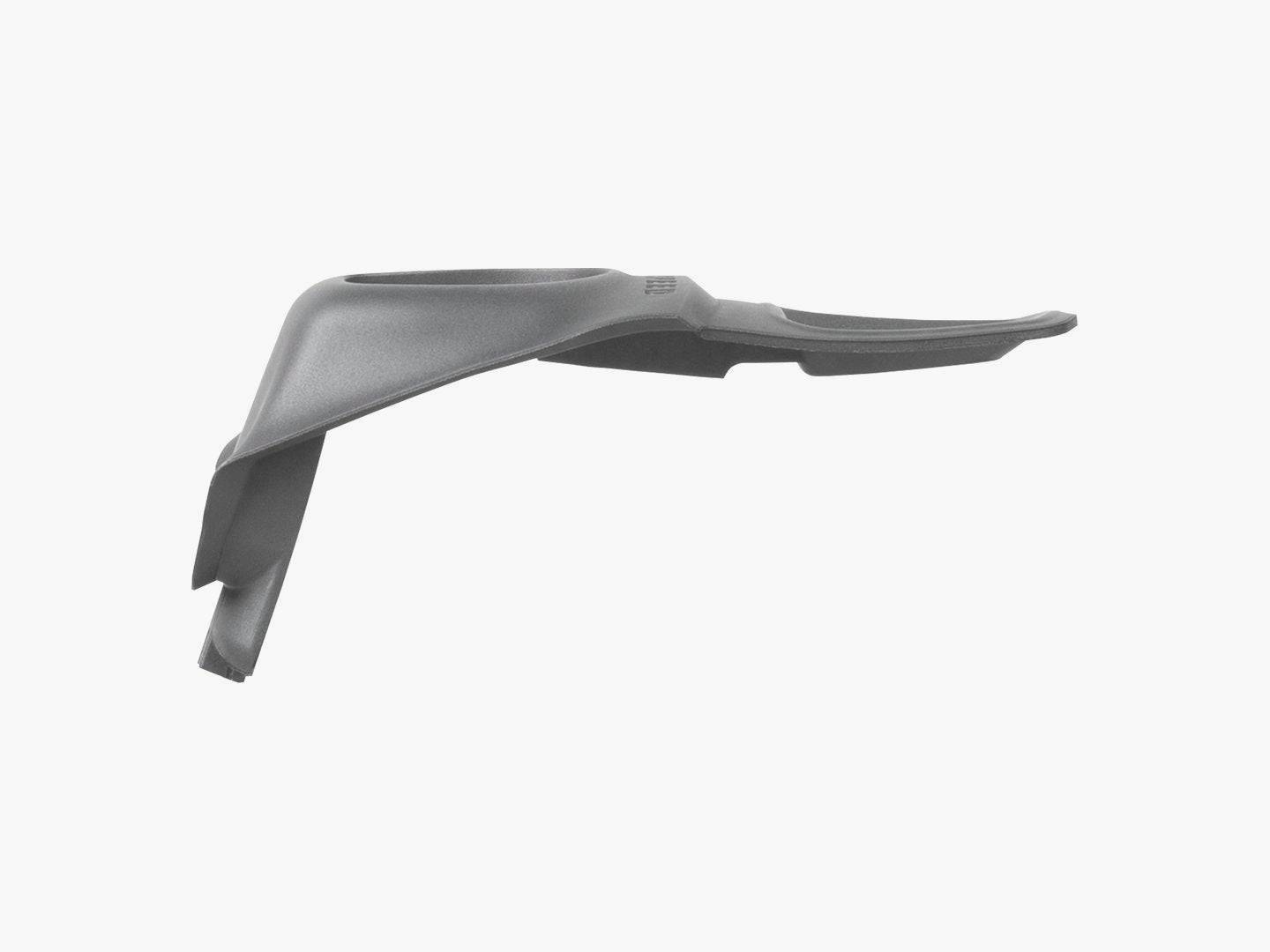 Trek Domane MKIV IsoSpeed grommet replacement part in black and dark grey on top tube, bike component for smooth ride.