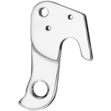 Durable M Part gear hanger for Cannondale bikes, replacement component, mounted on bike drivetrain, black metal finish.