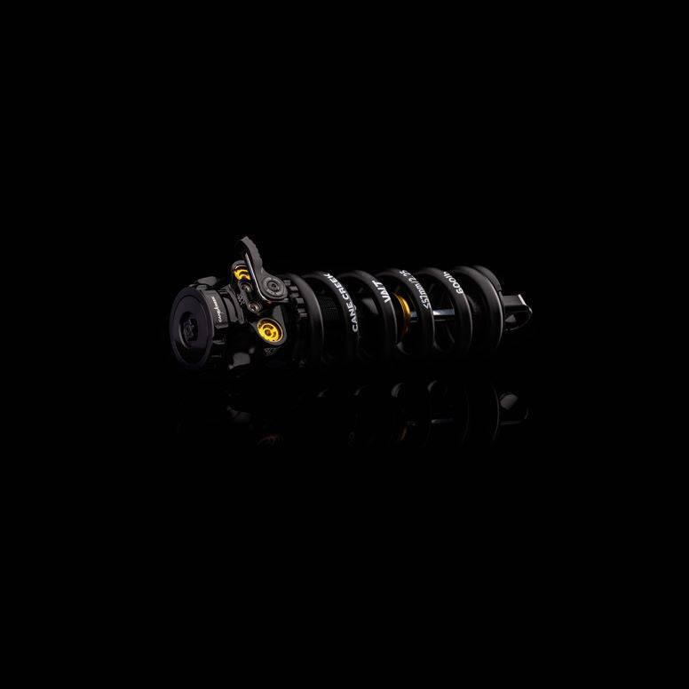 Cane Creek DBcoil IL G2 Trunnion rear shock with 4-way damping and climb switch for mountain bike suspension.