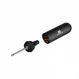 Topeak Tubi Cartridge R16 black storage box for road tubeless tire repair kit, compact component for bike maintenance accessories.