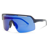Madison Eyewear Crypto Air Ink Navy sunglasses with blue mirror, amber, and clear lenses in a 3-pack, stylish eyewear for men and women.