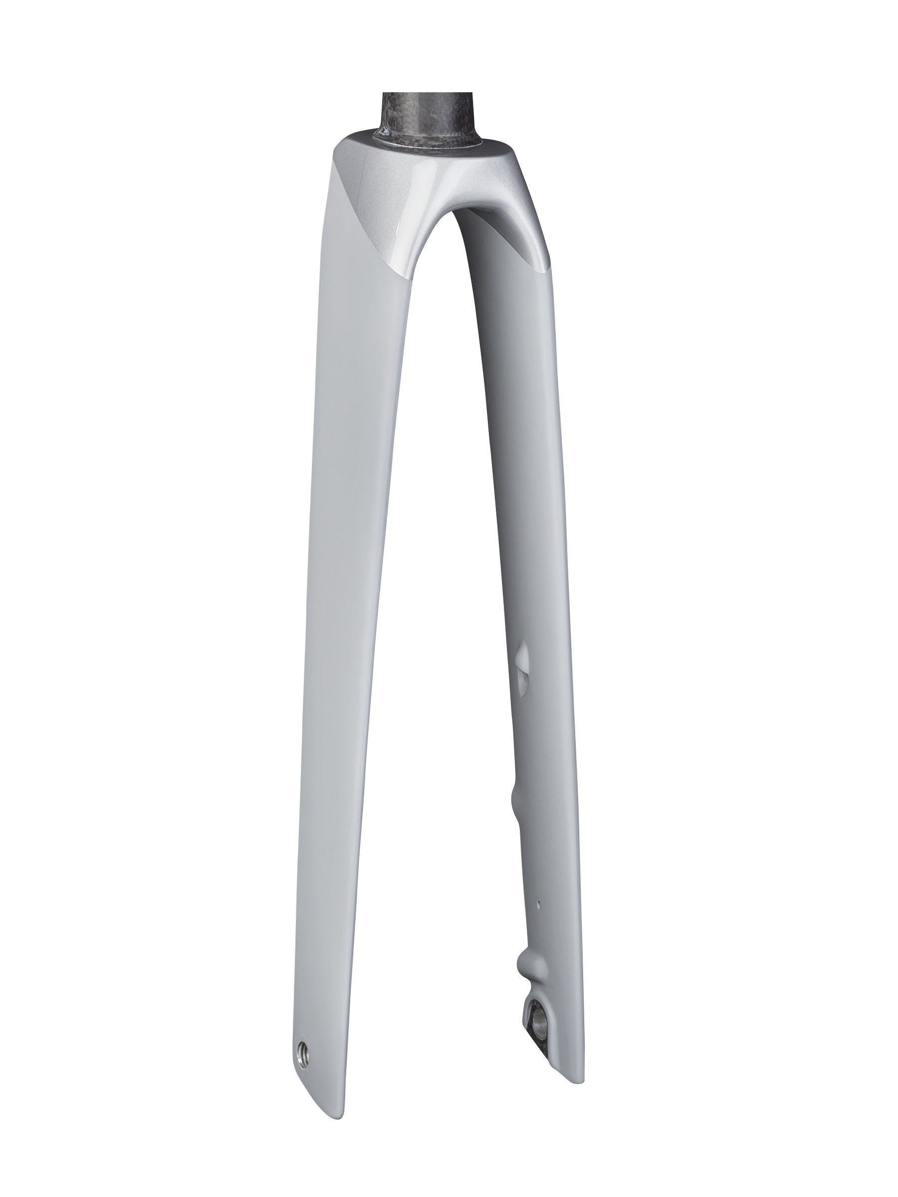 Trek Madone SLR 6 700c disc brake road cycling fork showing lightweight carbon construction and disc brake mounting interface.