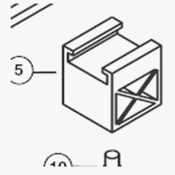 Park Tool 1123-2 sliding block replacement part for WAG-4 workshop tool, shown in close-up with metal components and mechanical details.