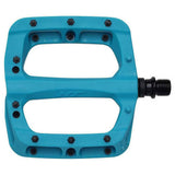HT Components PA-03A flat bike pedal with replaceable pins and Cro-Mo axle, shown from a side angle with textured grip surface.