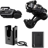Shimano Deore XT M8250 Di2 Upgrade Kit with SW-M8250 I-Spec EV shifter and GS derailleur on a white background.