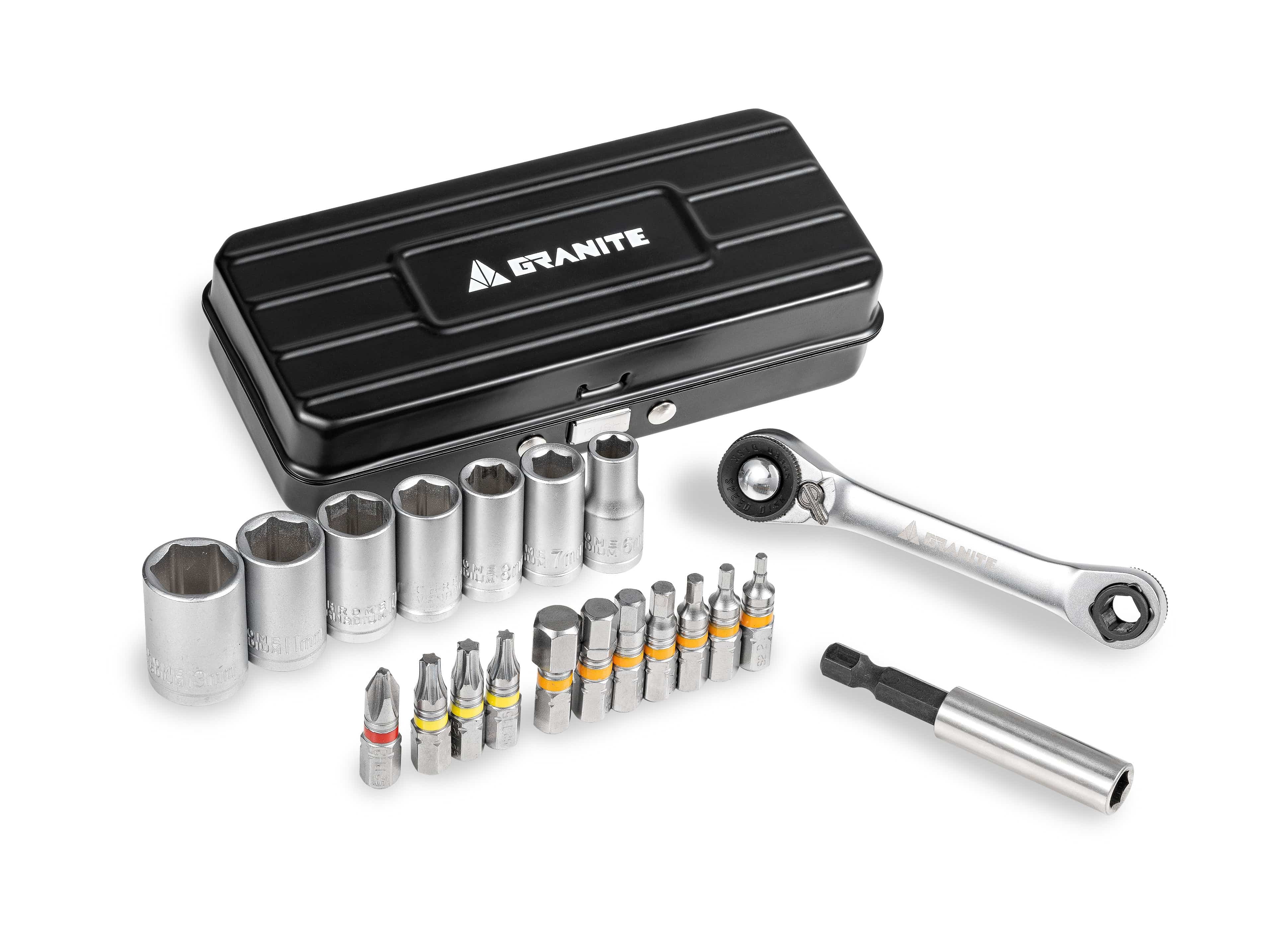 Granite Granite Duet Hex Bits & Socket Ratchet Tool