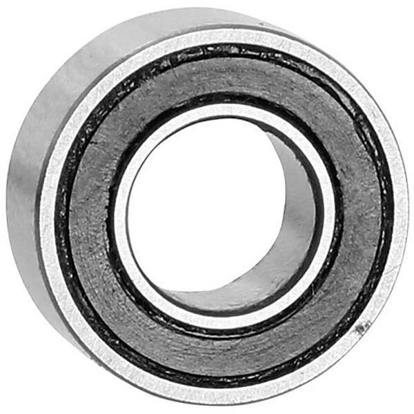 M Part MR105 2RS cartridge bearing for bicycle hubs and wheels, showing the compact 5x10x4 size and durable metal construction.