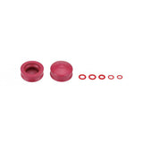 Jagwire Pro Bleed Kit O-Ring Mineral Red for brake bleeding, showing durable seal and workshop tools in the image.