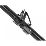 Topeak Hybrid Rocket HP hand pump with CO2 cartridge for road bikes, shown with pump and accessories in close-up image.