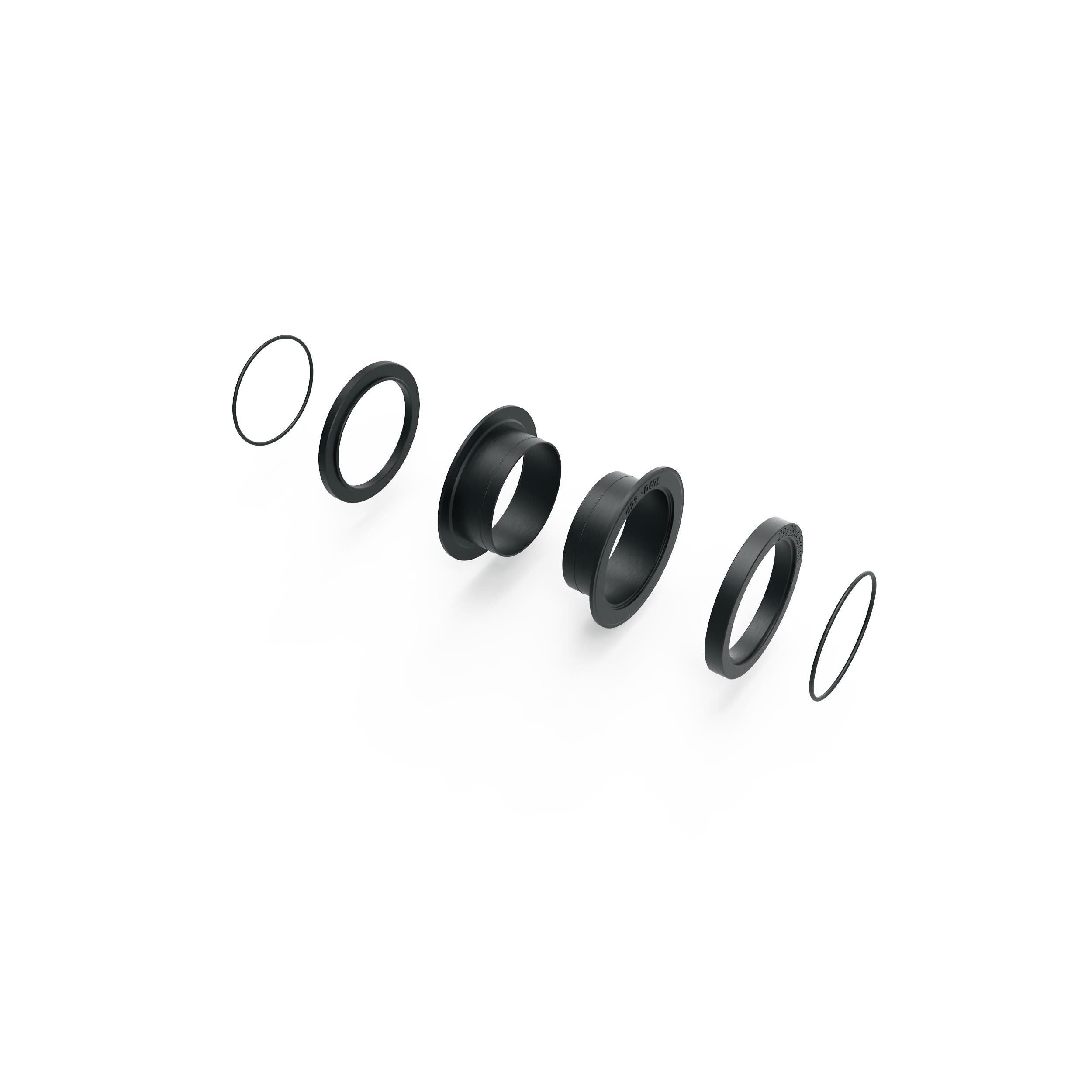 MAHLE X30/X20 SRAM DUB Wide No Boost Adapter Set for BB46-30, four-piece bike component for compatibility and installation.