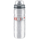 Elite Ice Fly thermal cycling bottle 500ml in clear, featuring insulation to keep drinks cold for 2 hours.