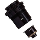 DT Swiss pawl freehub conversion kit for SRAM XDR quick release hubs, featuring components for 130/135mm axle compatibility.