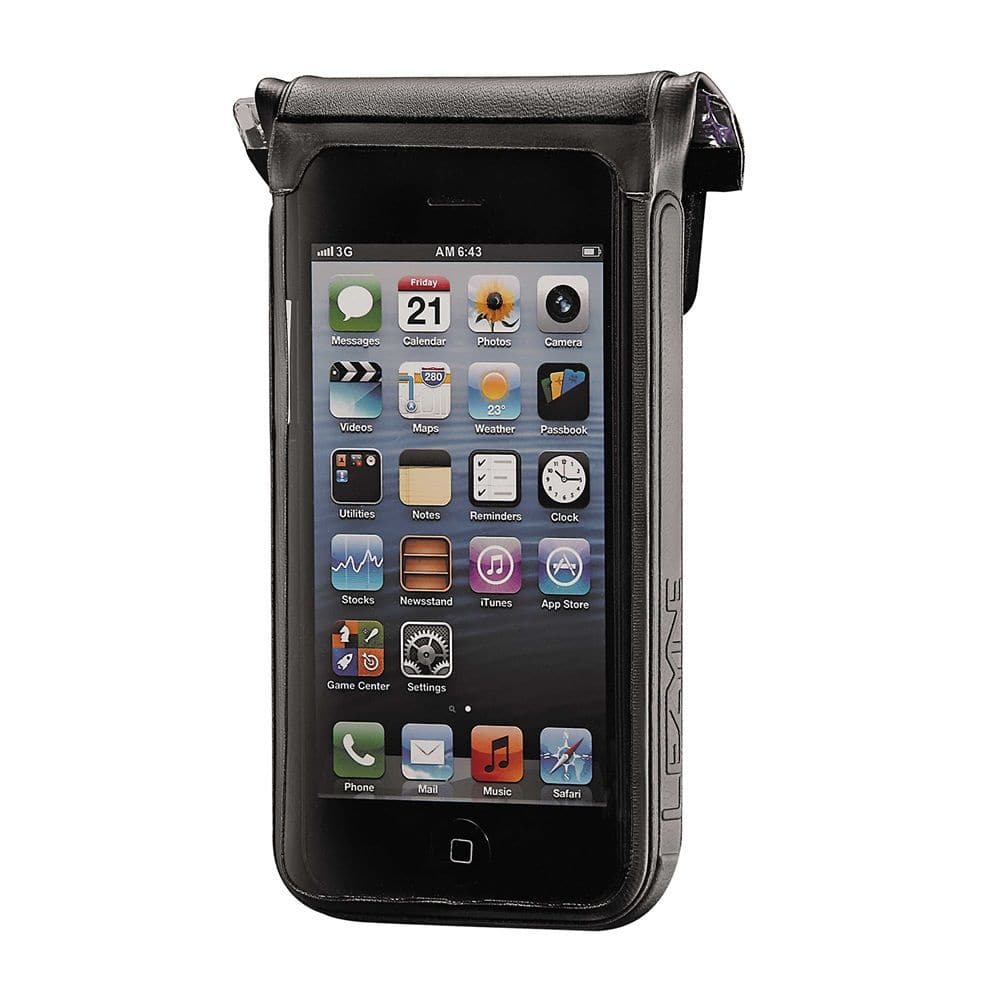 Lezyne Smart Dry Caddy 5S waterproof smartphone pannier bag with X-Lock mount, designed for bike accessories and storage.