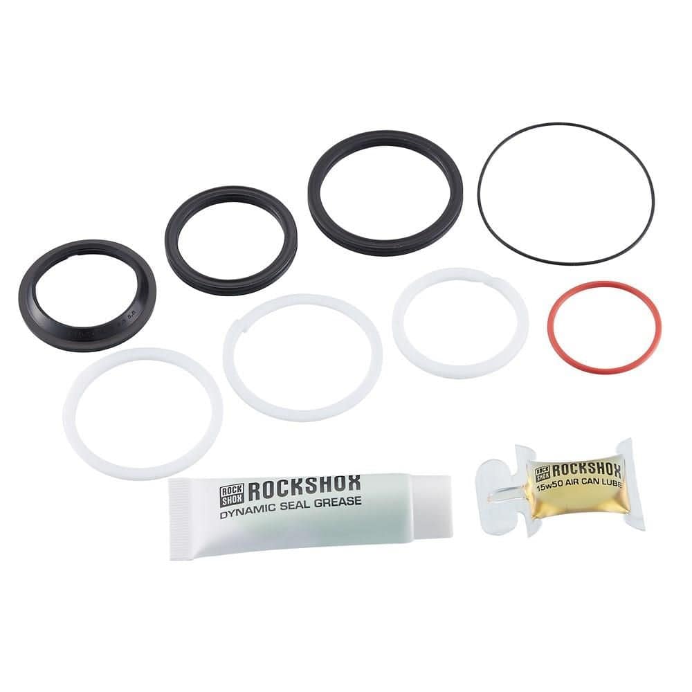 Rockshox 50Hr Service Kit (Includes Air Can Seals, Piston Seal, Glide Rings)-Deluxe/Super Delux (2017): BLACK | Swinnerton Cycles