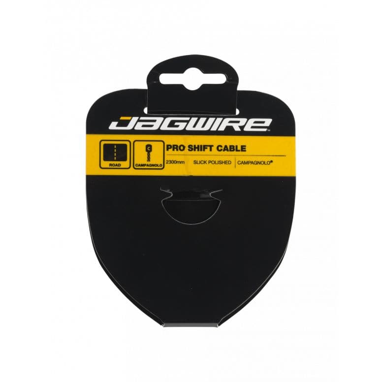 Jagwire Pro Shift Cable Slick S'Less Campagnolo compatible performance bike component showing sleek cable with branding details.