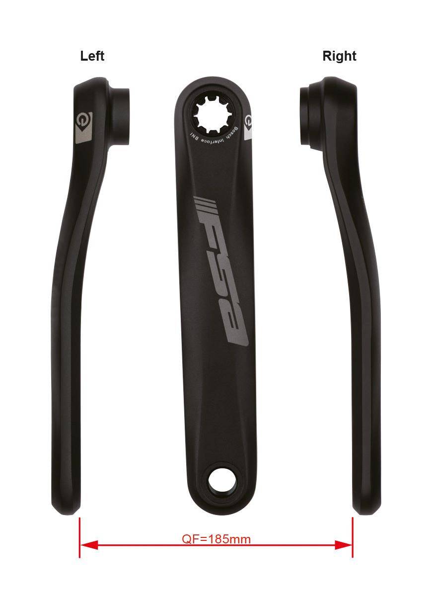 FSA Bosch G3 BNI E-Bike chainset with crank arms and Bosch spindle interface, bicycle components for e-bike drivetrain.