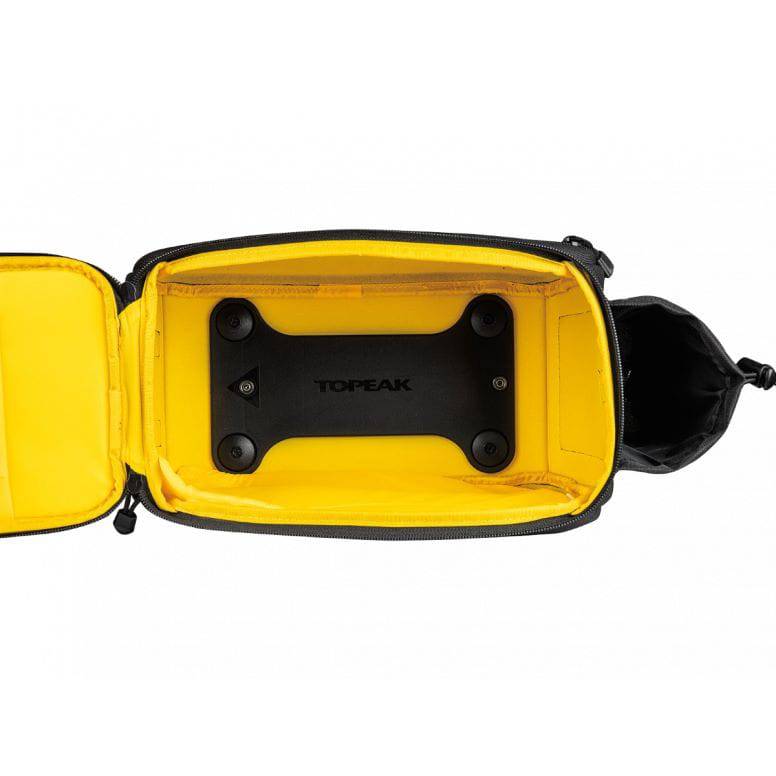 Topeak MTM TrunkBag EX black bike rack bag with water bottle holder, weather-resistant 8L cycling accessories for bikes