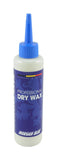 Morgan Blue Dry Wax bike chain lubricant in workshop setting, showcasing professional-grade, dirt-repellent formula for optimal bike maintenance.