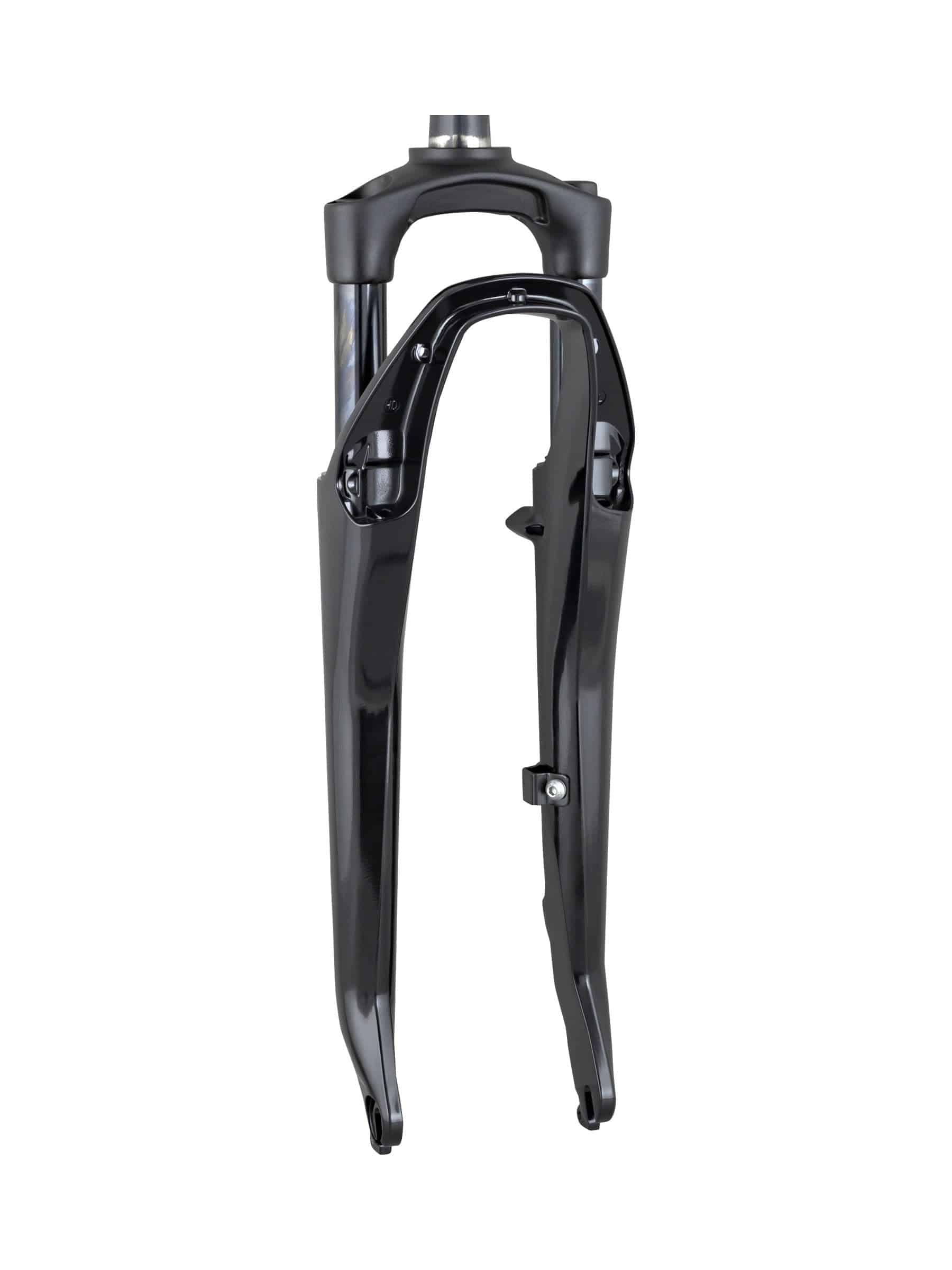 Bontrager L300 700c MTB suspension fork with 255mm travel and 50mm offset, black color, for Trek mountain bikes.