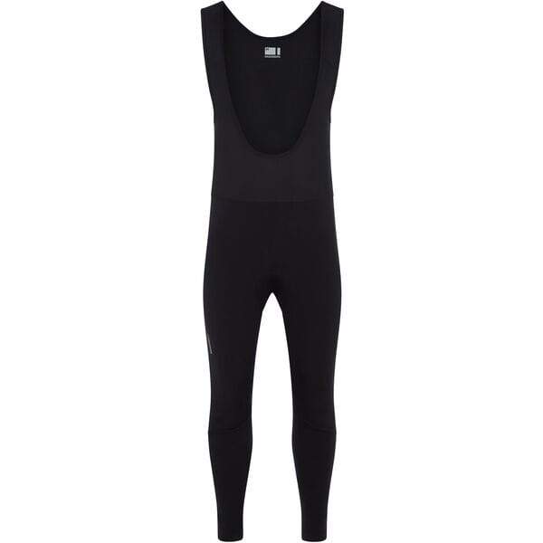 Madison men's thermal bib tights with antibacterial pad for cycling, featuring stretchy, insulated fabric for cold-weather rides.