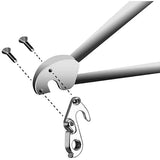 M Part gear hanger for Focus bikes, durable frame protection component, shown attached to bicycle frame in a close-up image.