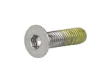 Trek Road M3 x 0.5 x 12mm grey countersunk head bolt for bike components, showing the metal bolt with threaded shaft.