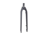 Black Trek Dual Sport 1 29-inch thru-axle rigid fork with 318mm length and 38mm offset, suitable for mountain bikes.