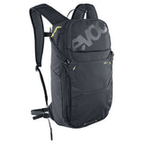 EVOC Ride Performance Backpack 12L with 2L hydration bladder, cycling and daily use accessory, black with adjustable straps.