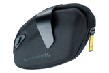 Topeak DynaWedge lightweight aerodynamic cycling seat pack attached to bike saddle for convenient storage.