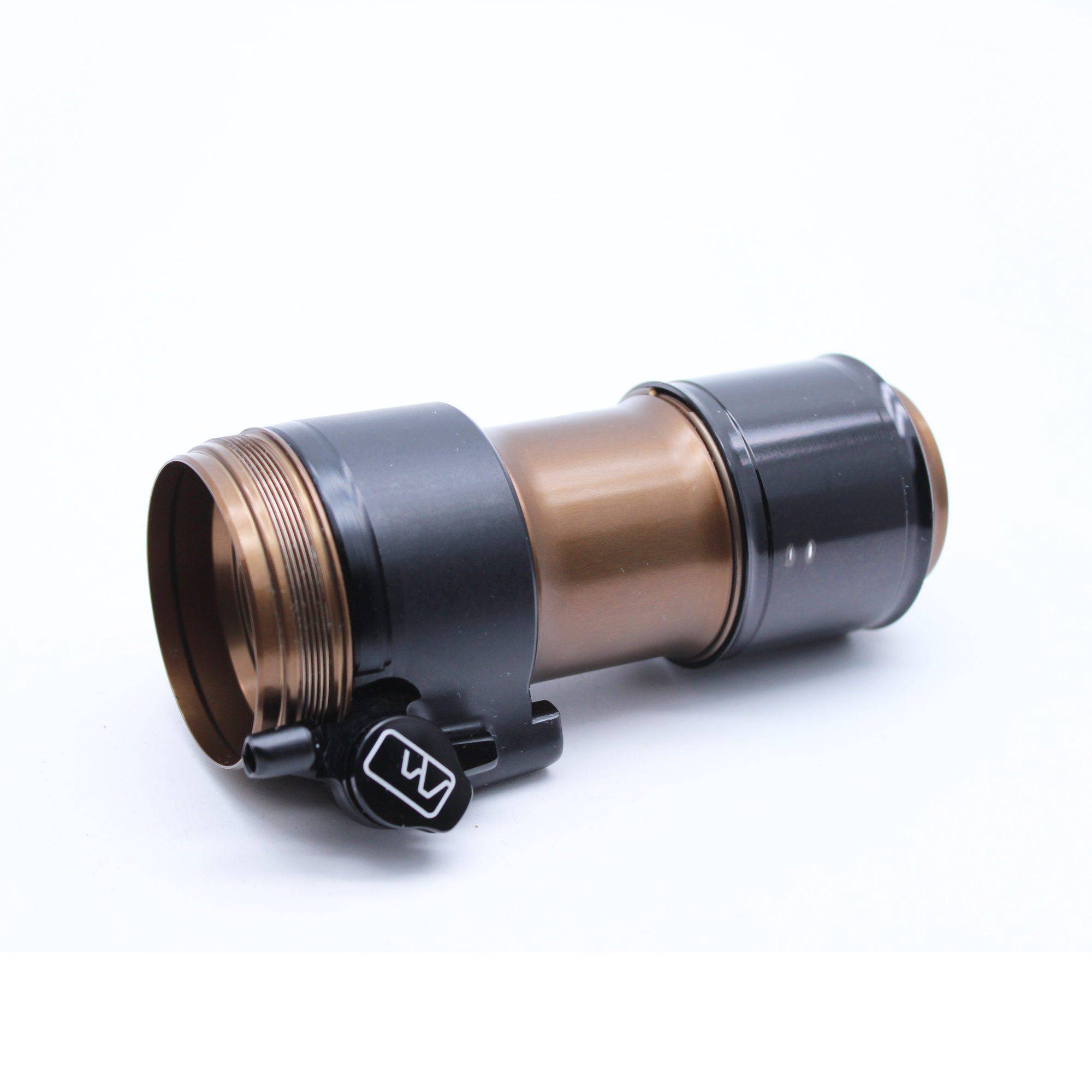 Fox Shock DPX2 Float X Evol LV dual travel Kashima sleeve assembly, mountain bike suspension component, natural and detailed view