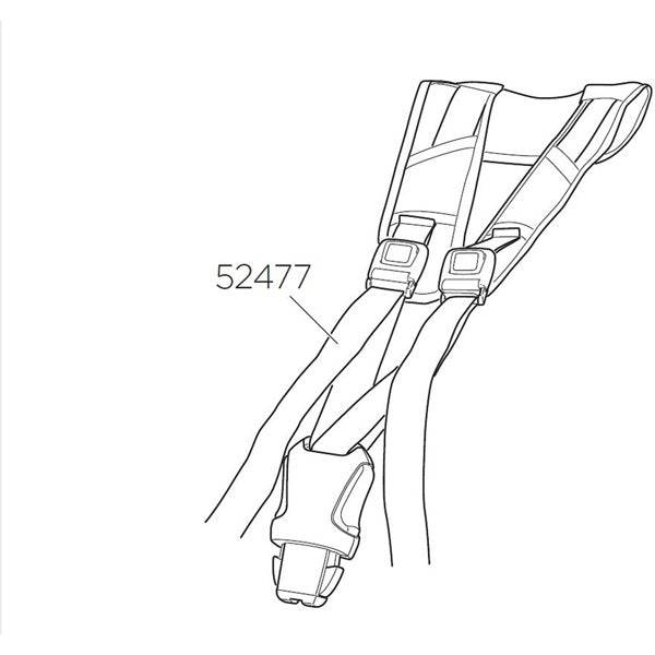 Thule RideAlong replacement harness for rear child bike seat, safety harness with straps and buckles for secure riding.