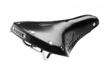 Brooks B17 Carved Ladies Saddle with pressure relief cut-out, ergonomic design, and vintage leather finish for comfortable cycling.