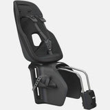 Thule Yepp Nexxt 2 Maxi Frame Mount Childseat with suspension and safety buckle, designed for bike accessories.